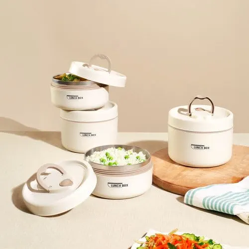 HomeEssentials Bento Box Adult Lunch Box, Keep Warm Thermal Lunch Container for Food, 18/8 Stainless Steel Portable Insulated Food Container with Bag